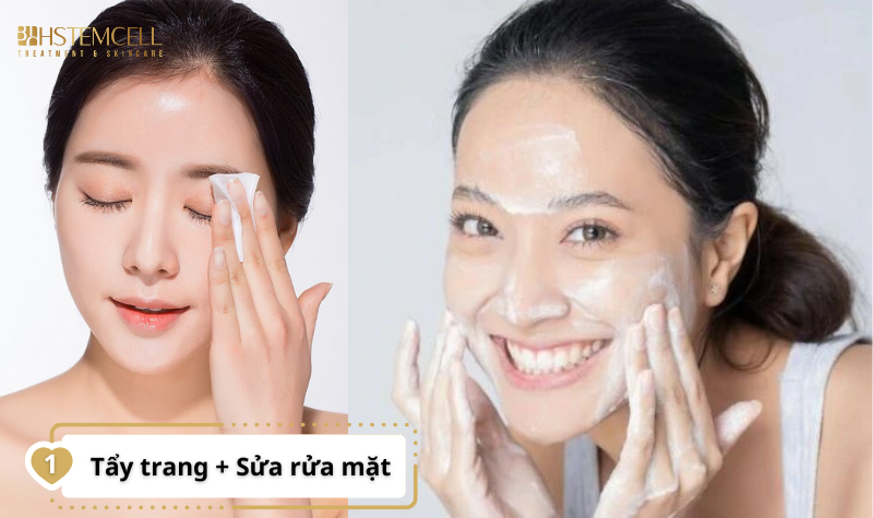 dung-tay-trang-va-sua-rua-mat-biohstemcell dùng tẩy trang và sữa rửa mặt biohstemcell